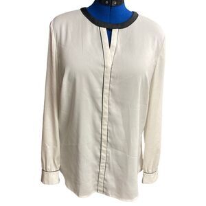 ANN TAYLOR Women’s White Long Sleeve Top Size Large‎